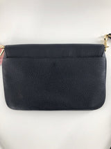 pebbled chain strap flap crossbody/clutch