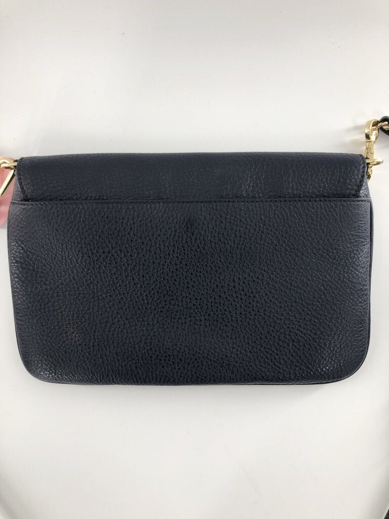 pebbled chain strap flap crossbody/clutch