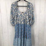 XL Flo print tiered dress