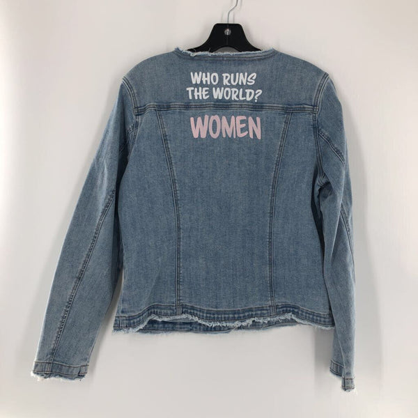 M Graphic back denim jacket