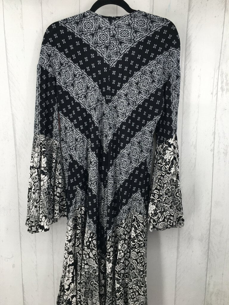 L Flo print flutter slv kimono