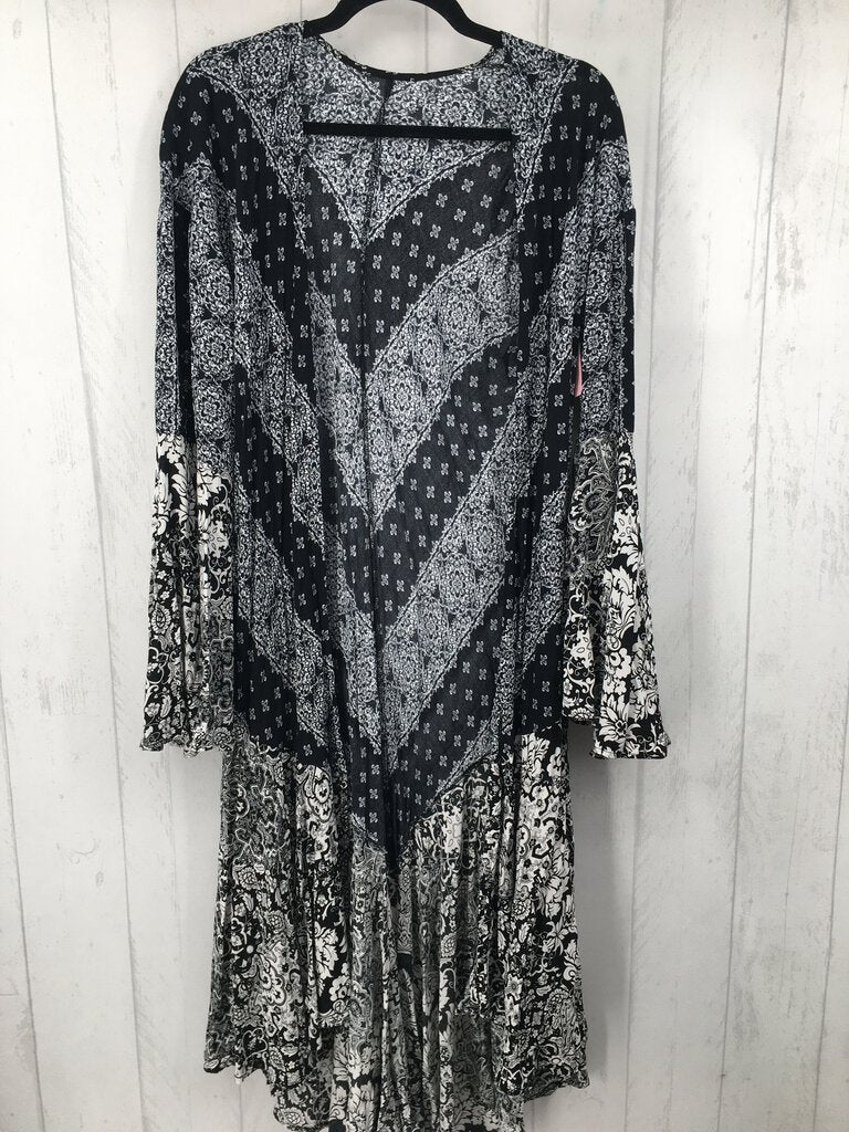 L Flo print flutter slv kimono