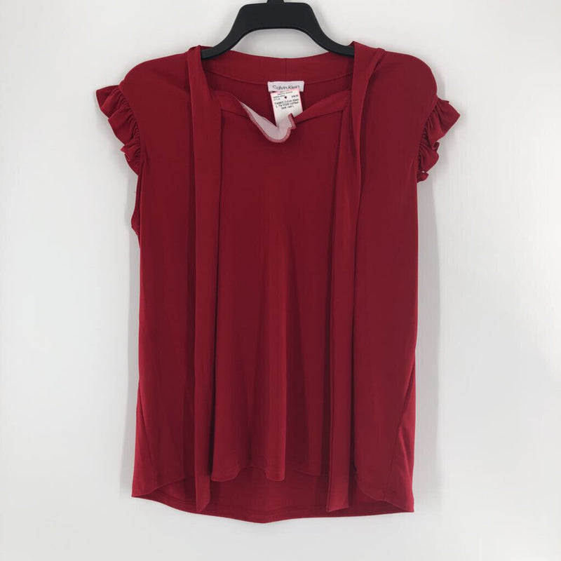 L Tie front ruffled tank