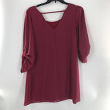 L Chiffon 3/4 slv tunic