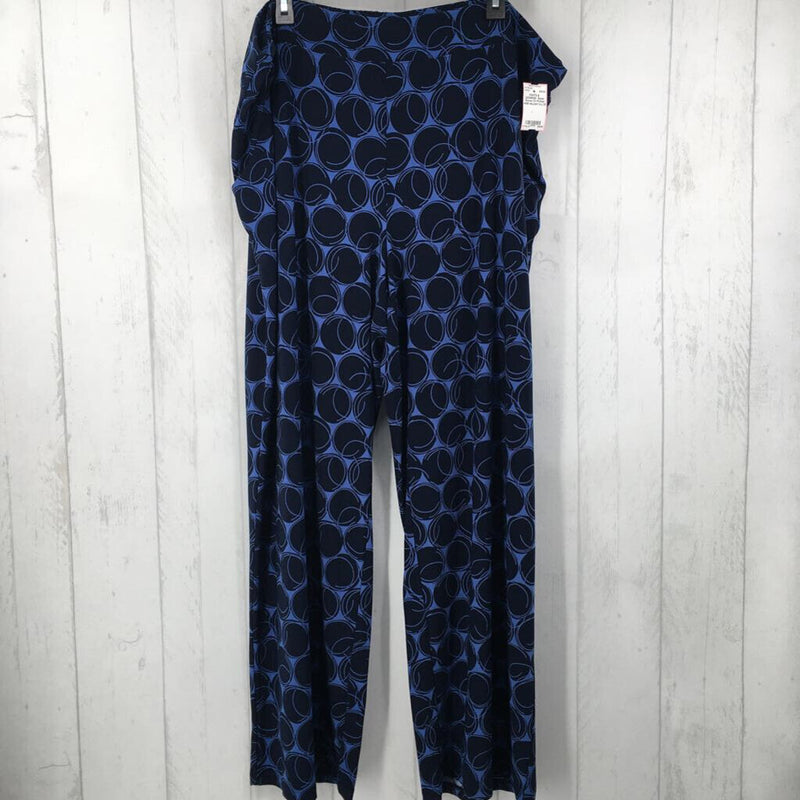 2X Printed wide leg pant