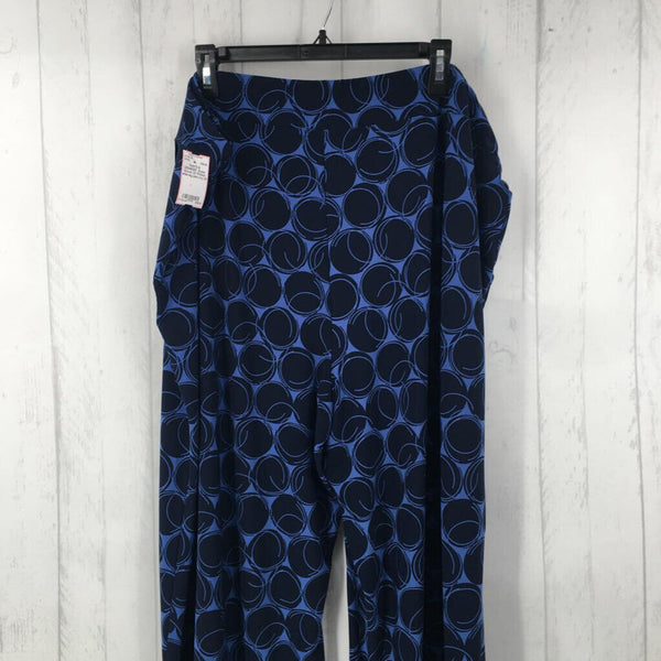 2X Printed wide leg pant