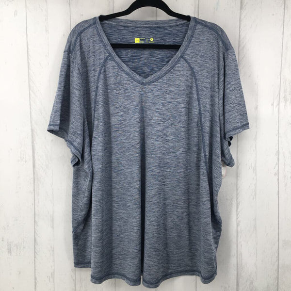 3X Marled v-neck s/s tee