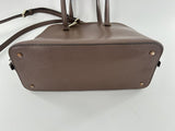 zip around dome satchel w/ crossbody strap