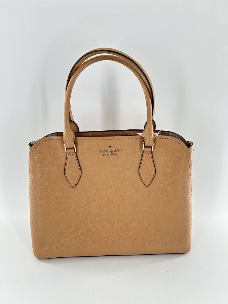 pebbled zip top satchel