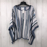 XL stripe poncho style sweatere