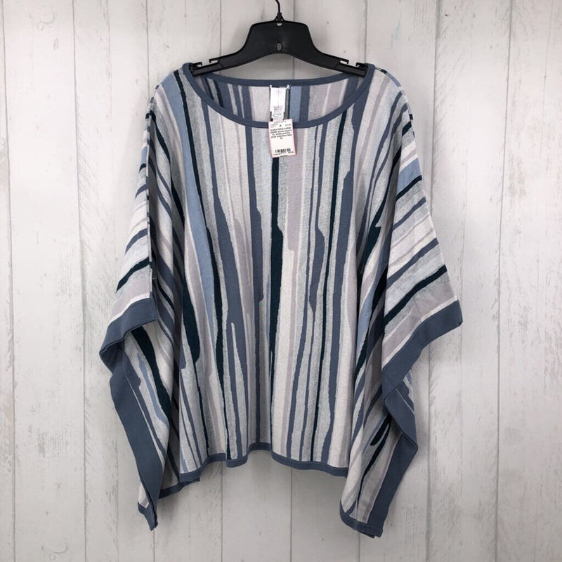 XL stripe poncho style sweatere