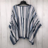 XL stripe poncho style sweatere