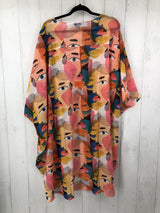 3x face sheer 1 button kimono