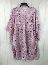 OS s/s flower print kimono