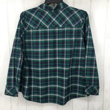 16w Plaid button down l/s top