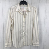 16 Striped button down l/s top