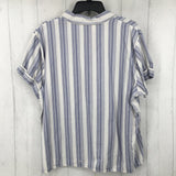 XL Striped button down s/s top