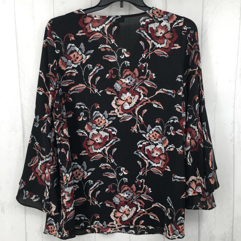 16w Flo print flowy slv top