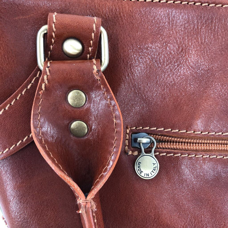 Italian leather satchel