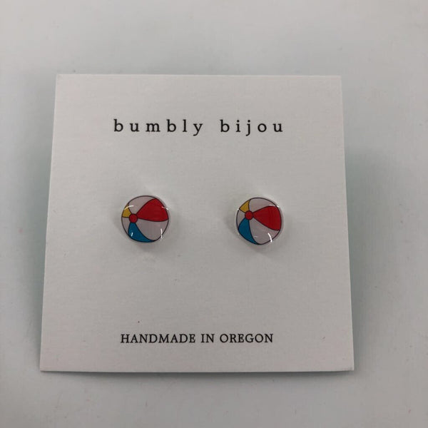 bumbly bijou beach ball earings