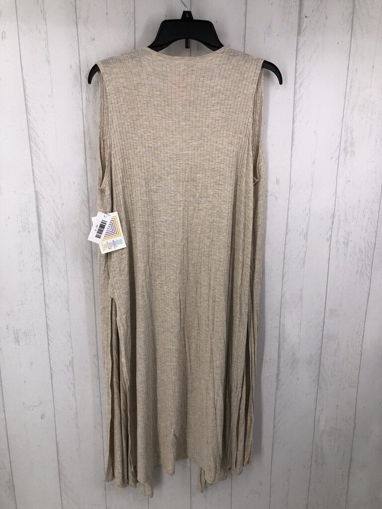 S Ribbed slvls cardi