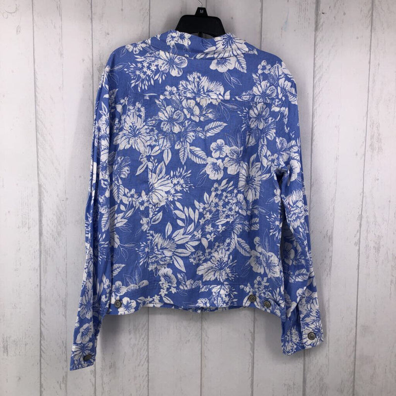 L Linen flo print jacket