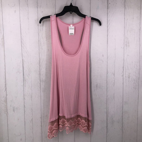 S Lace hem tank