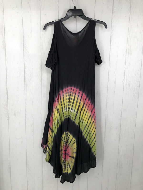 O/S Tie dye off the shoulder dress