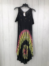 O/S Tie dye off the shoulder dress