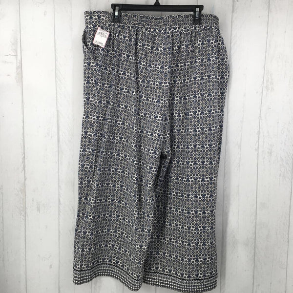 R78 2x wide leg print pants