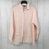 M l/s stripe button shirt