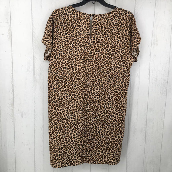 L Animal print s/s dress