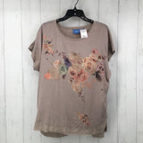 L Flo print s/s top