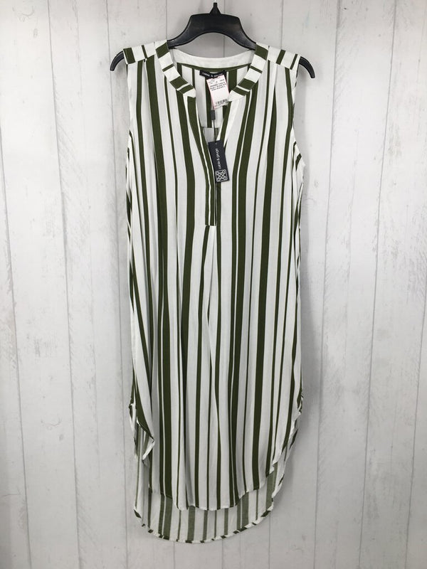 L Striped slvls dress