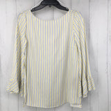 4 bell 3/4 slv stripe top