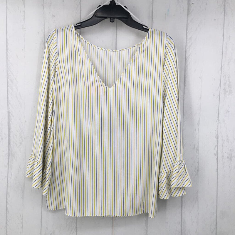 4 bell 3/4 slv stripe top