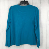 R70 S l/s embellished scoop neck top