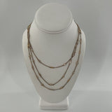 9" Triple strand w rhinestones necklace