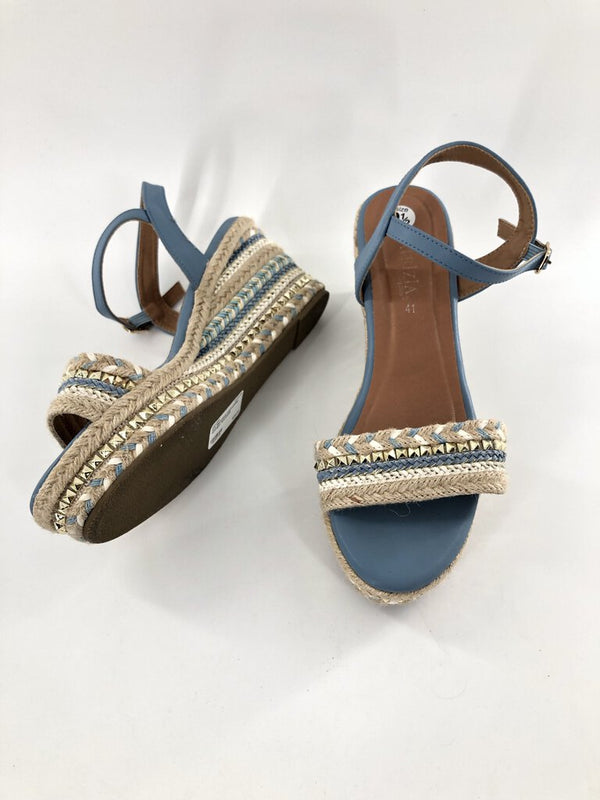 9.5 Beaded espadrille wedge sandals