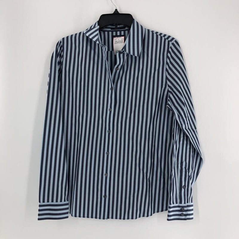 10 Striped button down l/s top