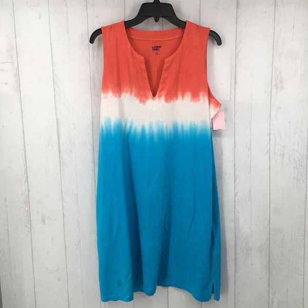 L Tie-dye slvls dress