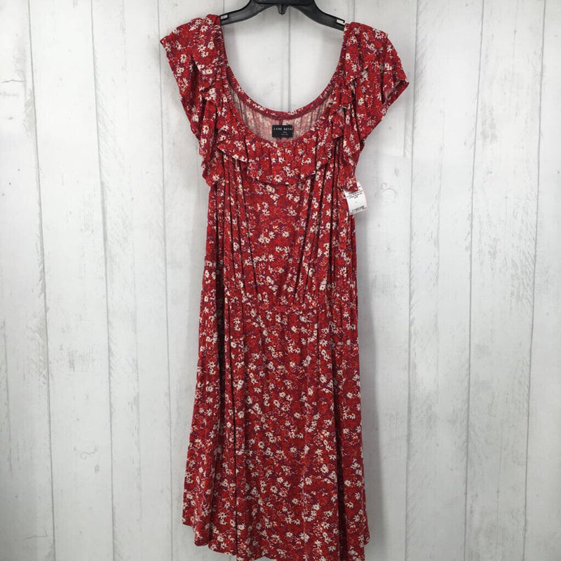 14/16 Flo print ruffled dress