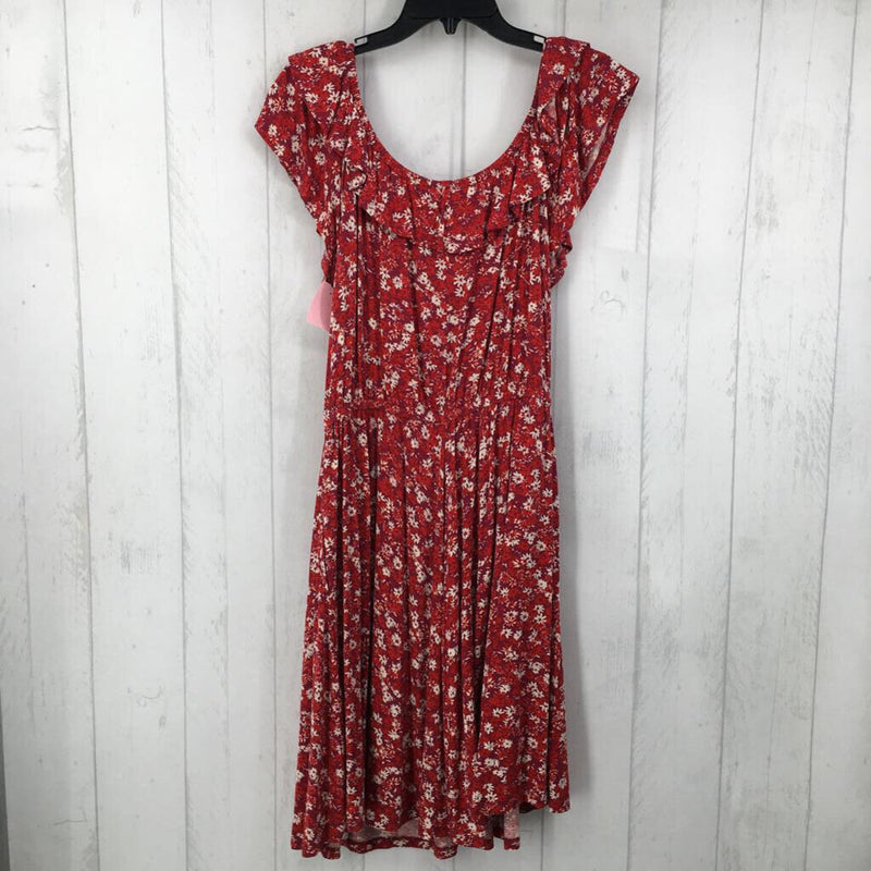 14/16 Flo print ruffled dress