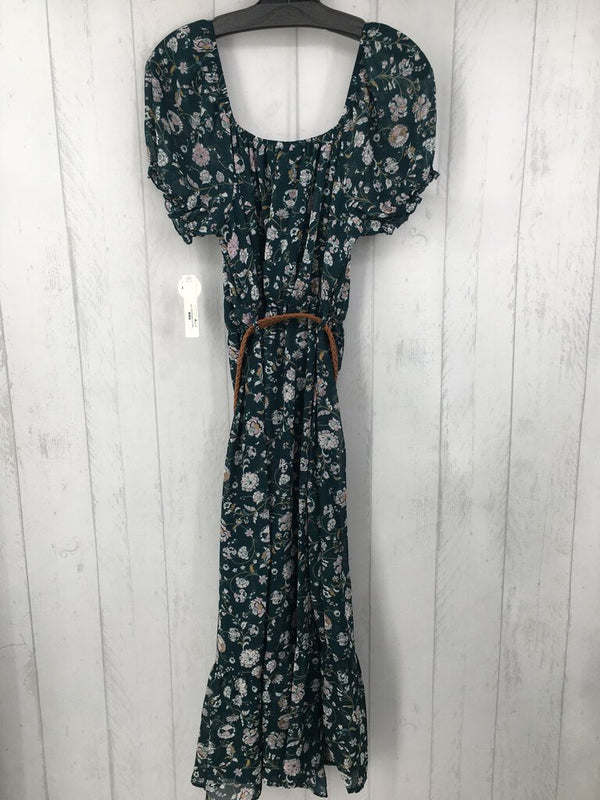 XL Flo print belted dress s/s