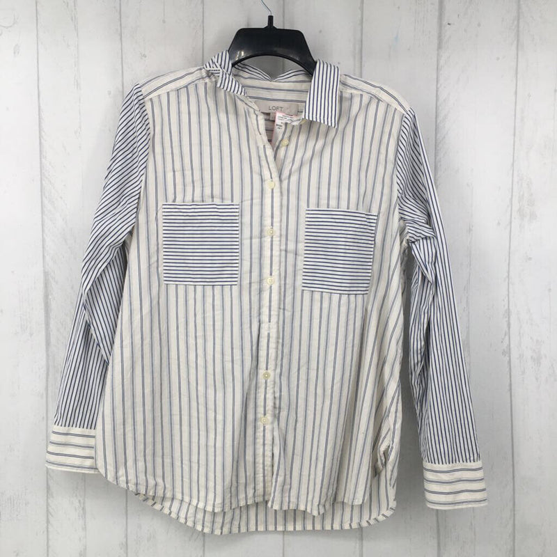 M Striped button down l/s top