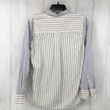 M Striped button down l/s top