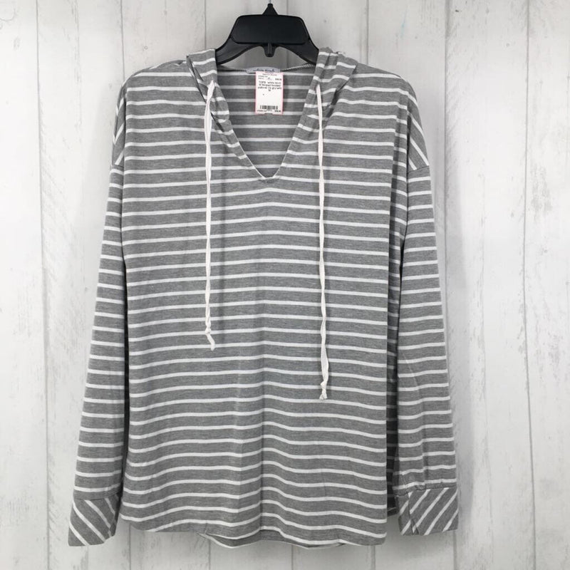 M Striped hooded pullover l/s