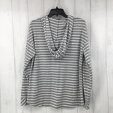 M Striped hooded pullover l/s