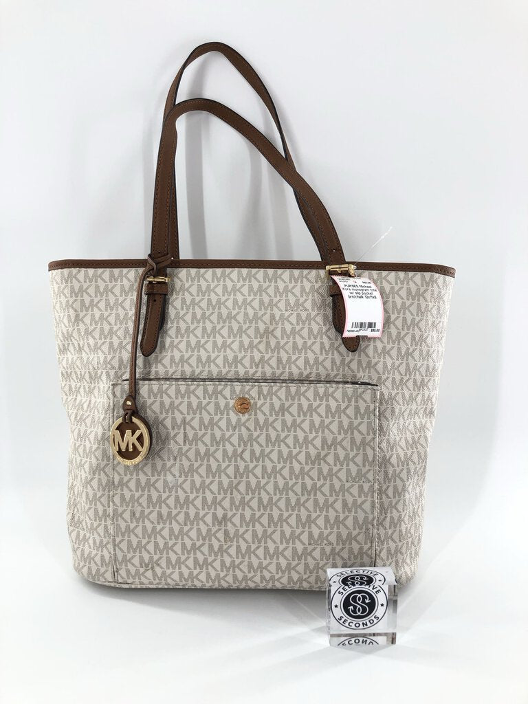 monogram tote w/ slip pocket