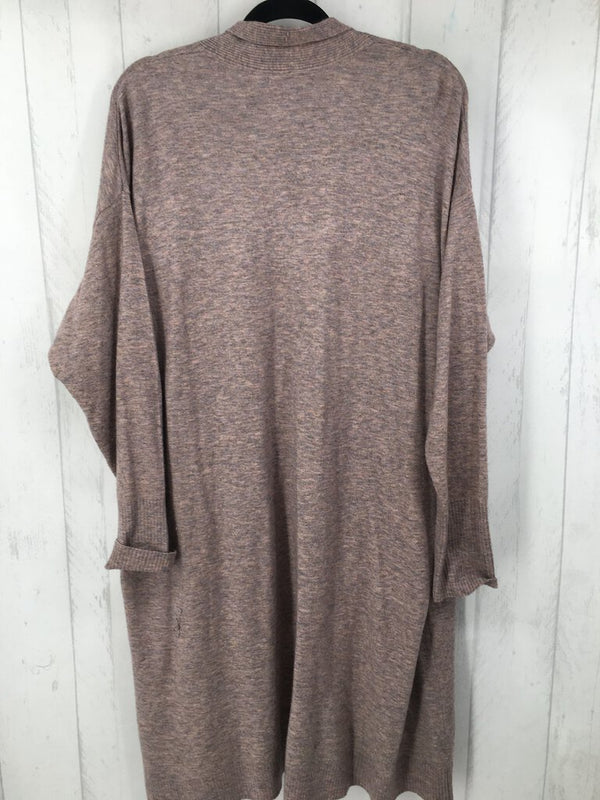 2x l/s open long pocket cardigan